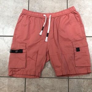 Salmon Coral Pink Cargo Shorts Sz. 2XL